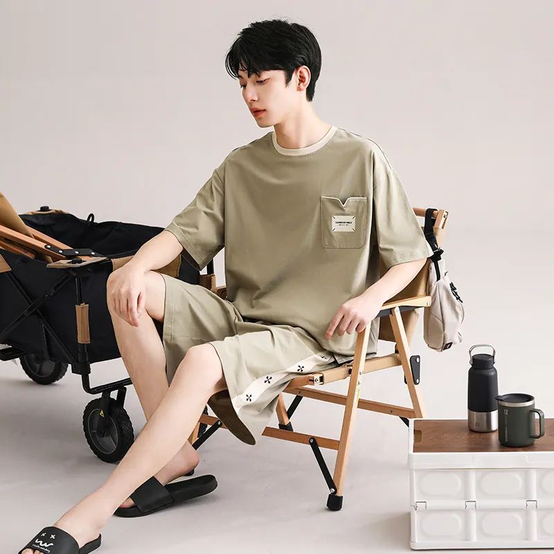 Qin Jing Pajama Set Men's Gift Box Set Light Green-2