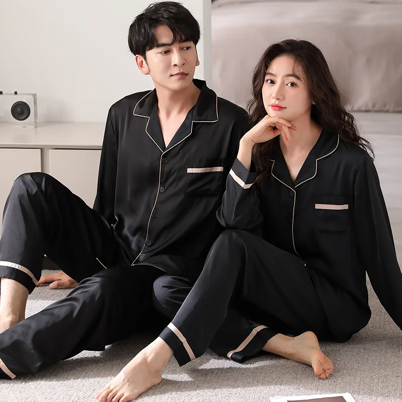 Qin Jing Pajama Set Unisex Elegant Black-5