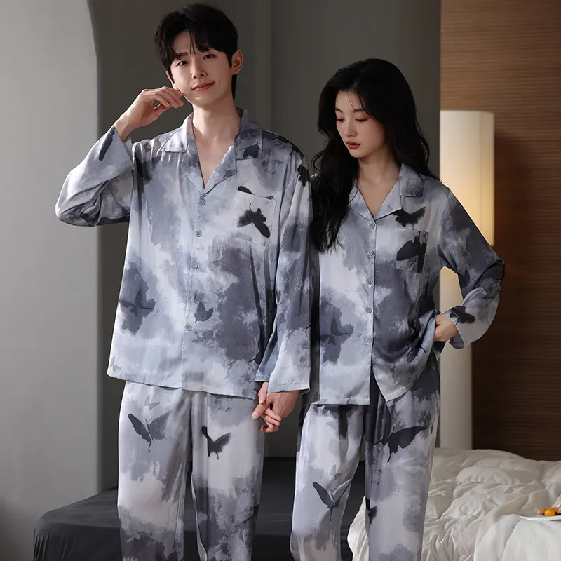 Qin Jing Pajama Set Unisex Ink-Wash-2