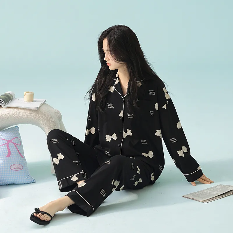 Qin Jing Pajama Set Women's Black-5