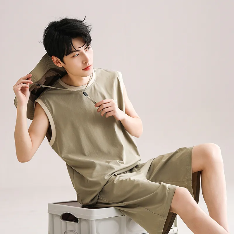 Qin Jing Pajama Set Men's Gift Box Set Light Green-2