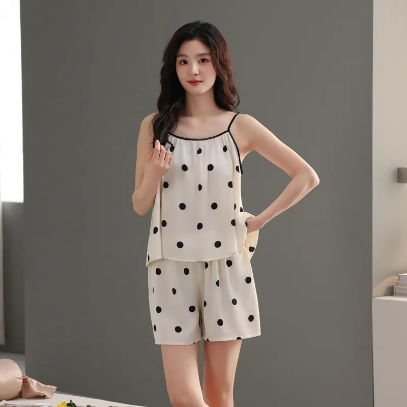 Qin Jing Pajama Set Women's White-2