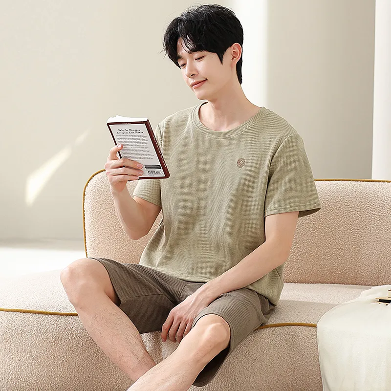Qin Jing Pajama Set Men's Green-6