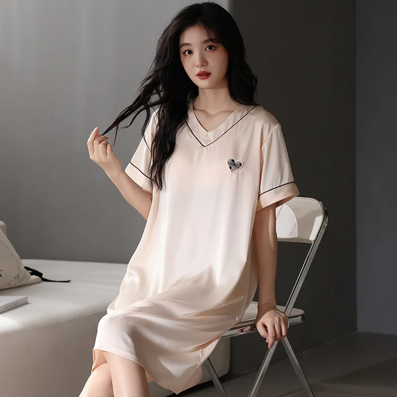 Qin Jing Nightgown Women's Champagne-3