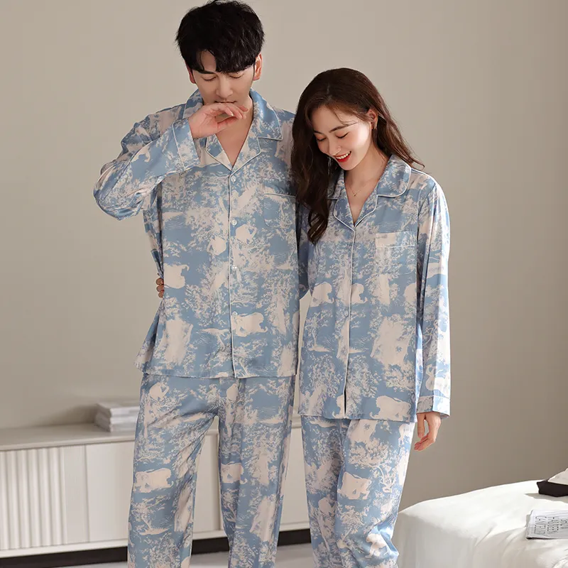 Qin Jing Pajama Set Unisex Royal Blue-3
