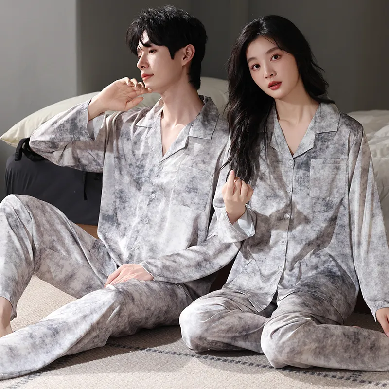 Qin Jing Pajama Set Unisex Gray-3