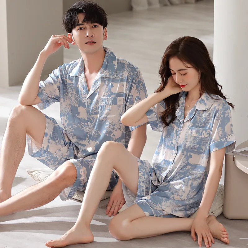 Qin Jing Pajama Set Unisex Royal Blue-5