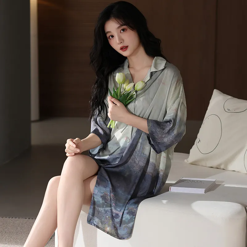 Qin Jing Nightgown Women's Image Color-4