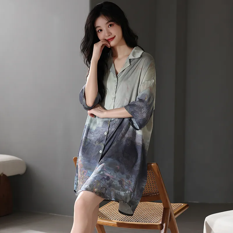 Qin Jing Nightgown Women's Image Color-5