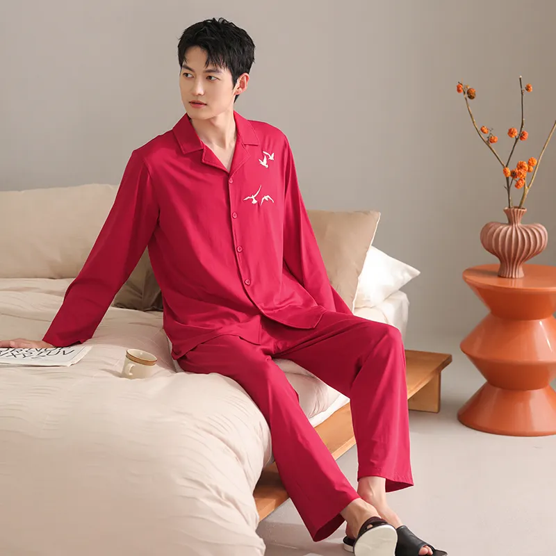 Qin Jing Pajama Gift Boxes Men's Red-4