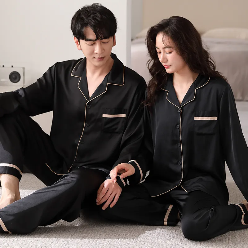 Qin Jing Pajama Set Unisex Elegant Black-3