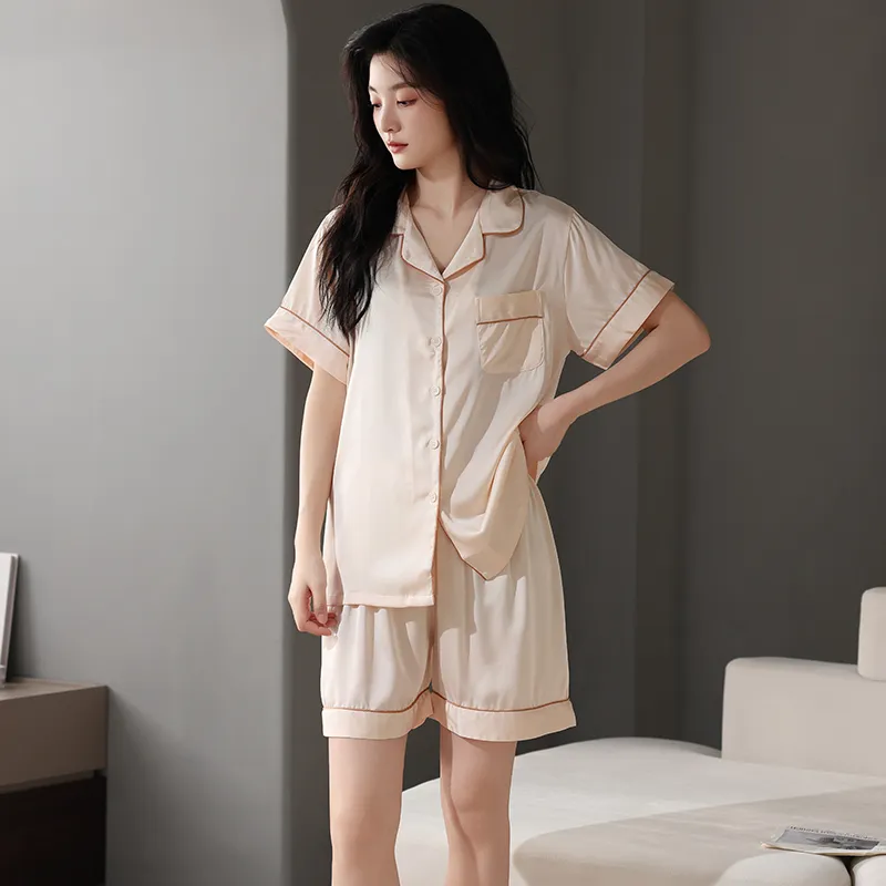Qin Jing Pajama Set Women's Champagne-6