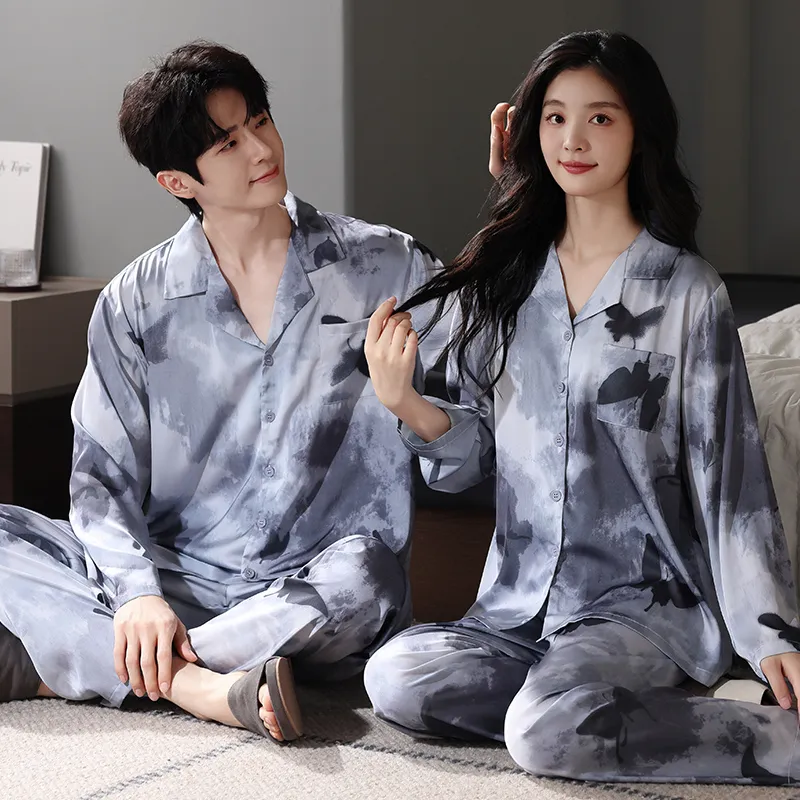Qin Jing Pajama Set Unisex Ink-Wash-8