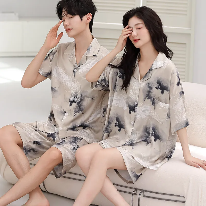 Qin Jing Pajama Set Unisex Gray-11