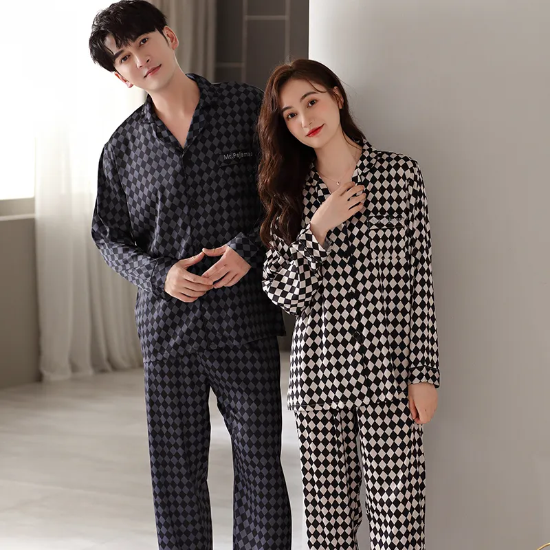 Qin Jing Pajama Set Unisex Houndstooth-3