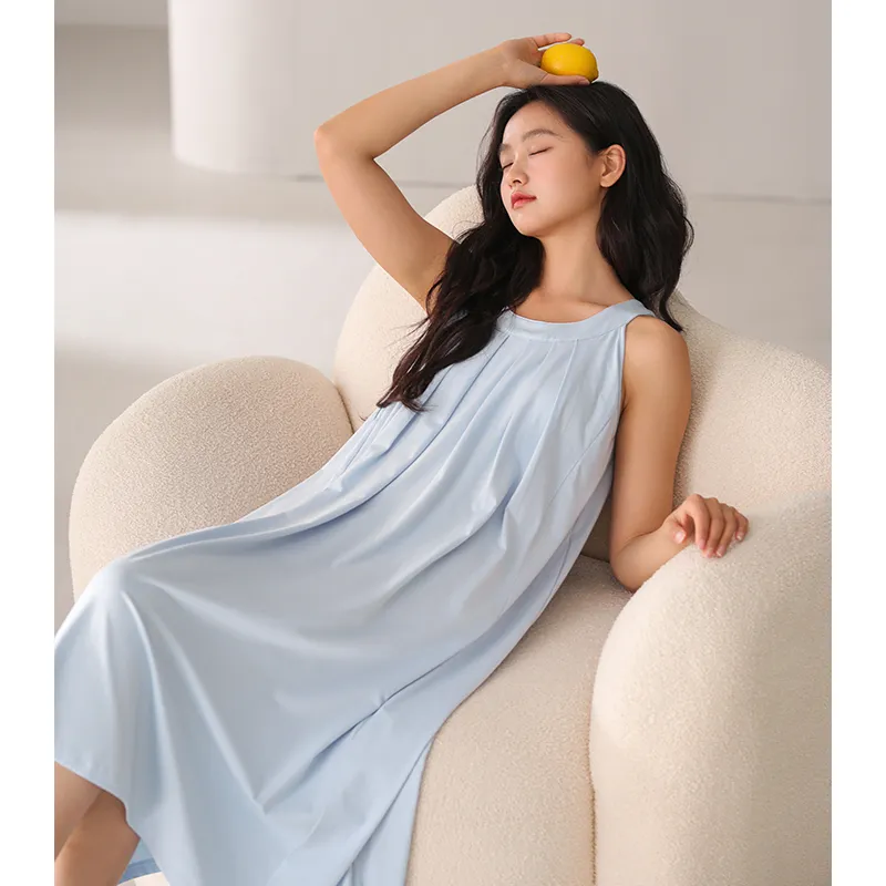 Qin Jing Nightgown Women's Gift Box Set Blue-5