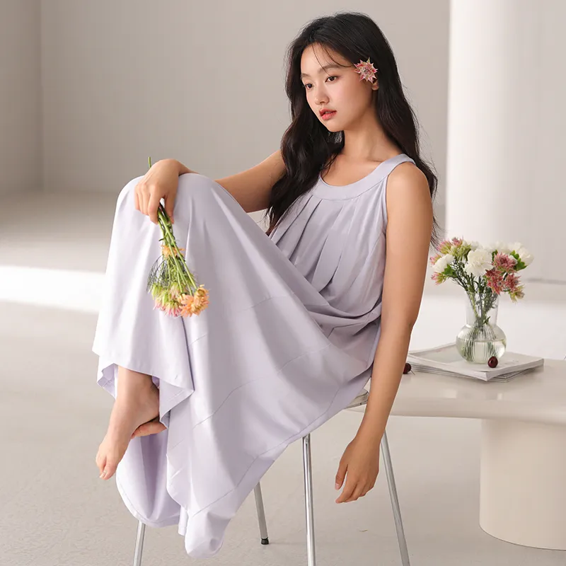 Qin Jing Nightgown Women's Gift Box Set Purple-4