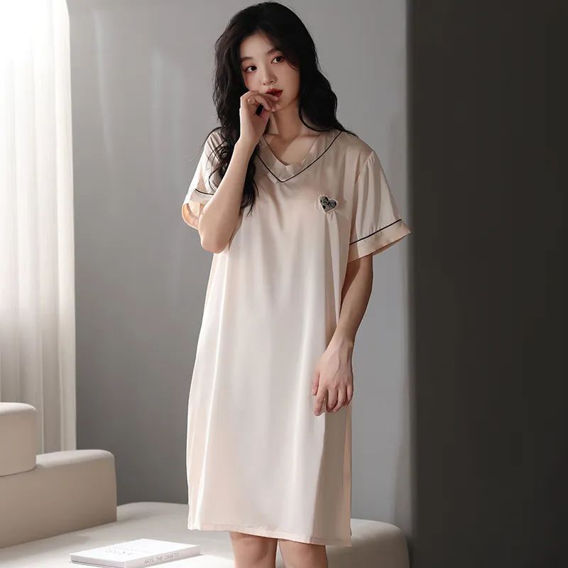 Qin Jing Nightgown Women's Champagne-2