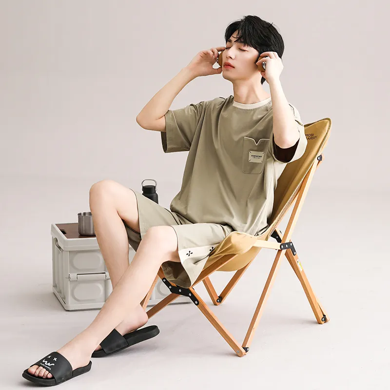 Qin Jing Pajama Set Men's Gift Box Set Light Green-5