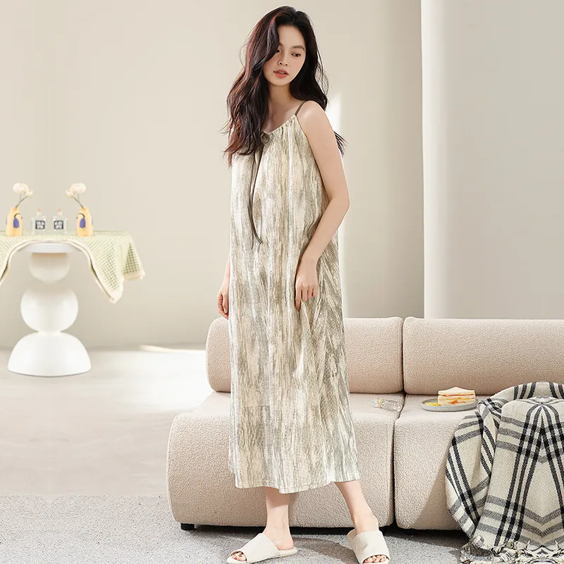 Qin Jing Nightgown Women's Green-1