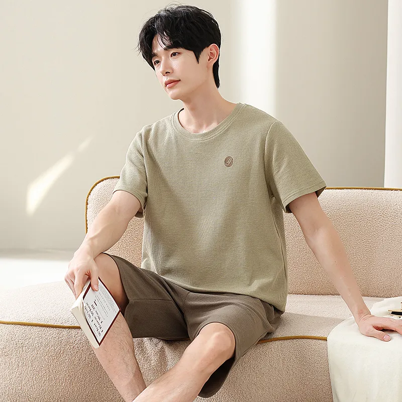 Qin Jing Pajama Set Men's Green-7