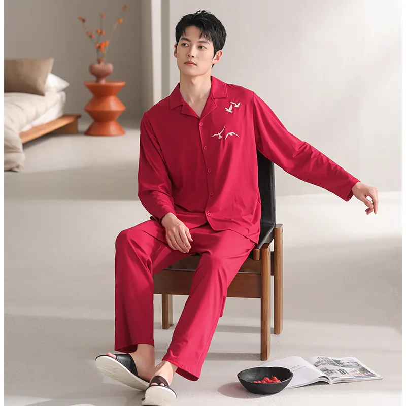Qin Jing Pajama Gift Boxes Men's Red-3