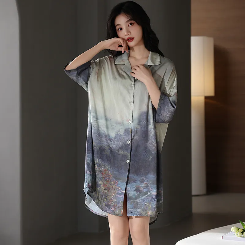 Qin Jing Nightgown Women's Image Color-1