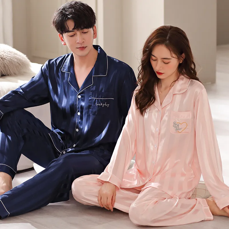 Qin Jing Pajama Set Unisex Blue Gray Pink-3