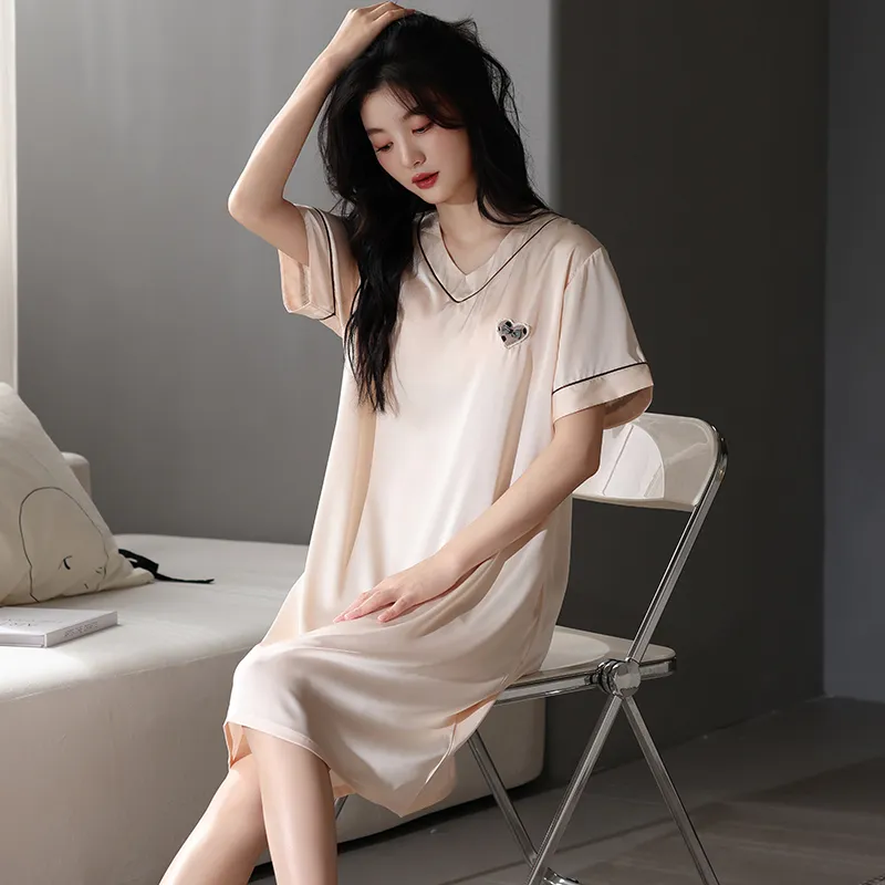 Qin Jing Nightgown Women's Champagne-6