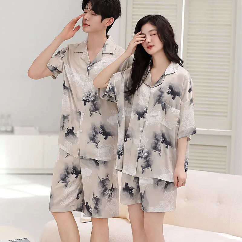 Qin Jing Pajama Set Unisex Gray-3