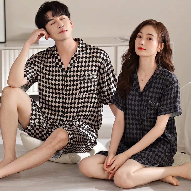 Qin Jing Pajama Set Unisex Houndstooth-6