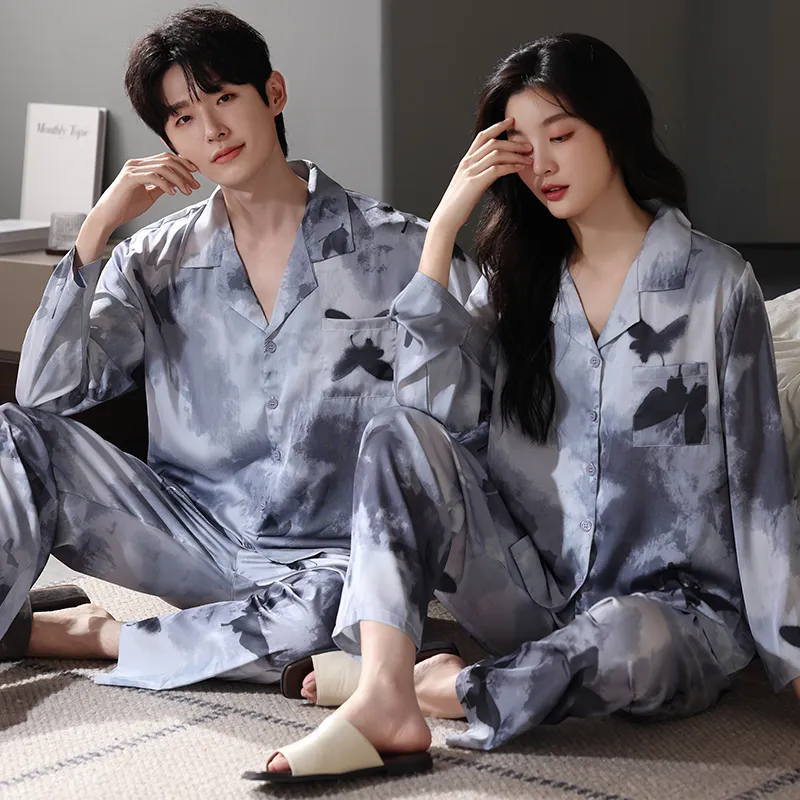 Qin Jing Pajama Set Unisex Ink-Wash-5