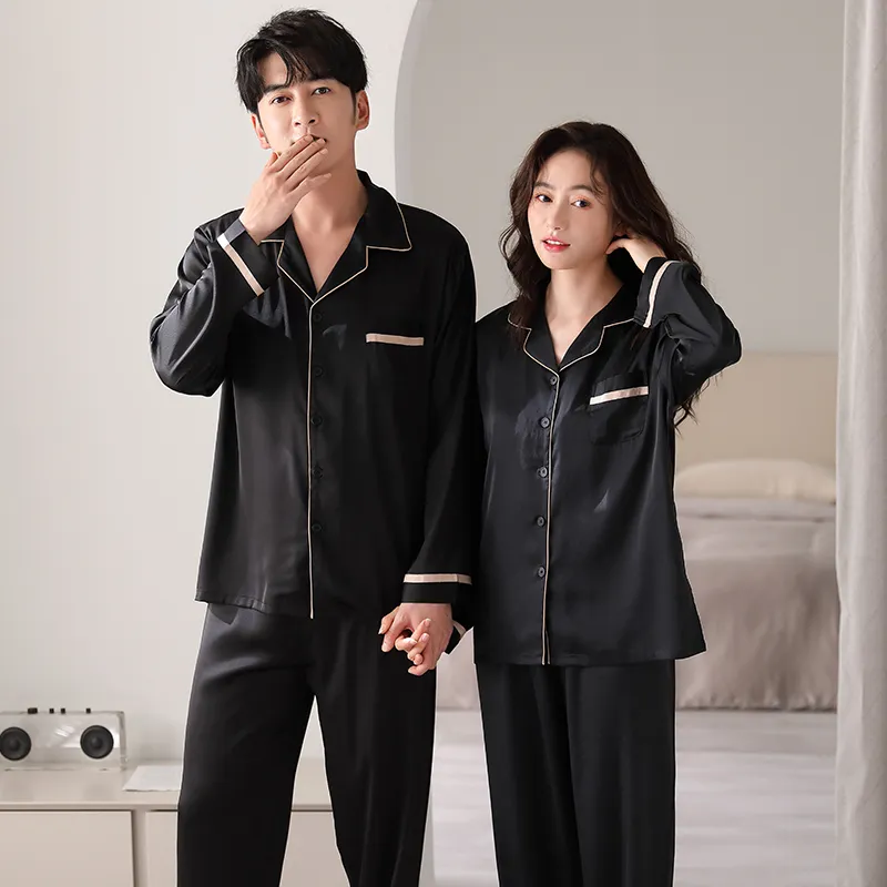 Qin Jing Pajama Set Unisex Elegant Black-2