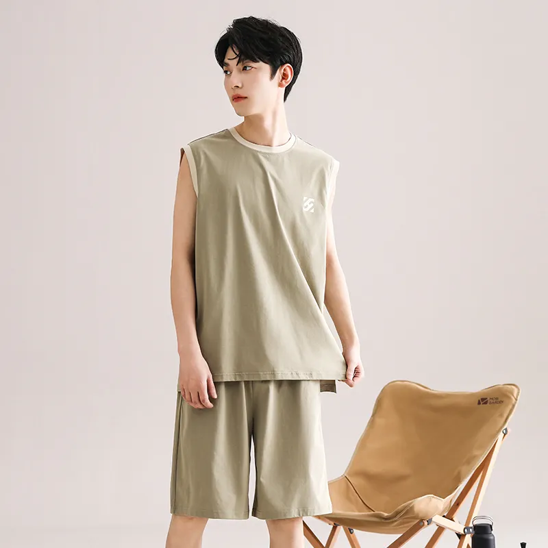 Qin Jing Pajama Set Men's Gift Box Set Light Green-4