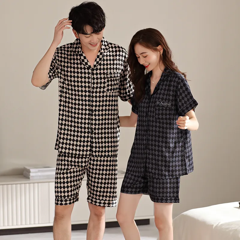 Qin Jing Pajama Set Unisex Houndstooth-3