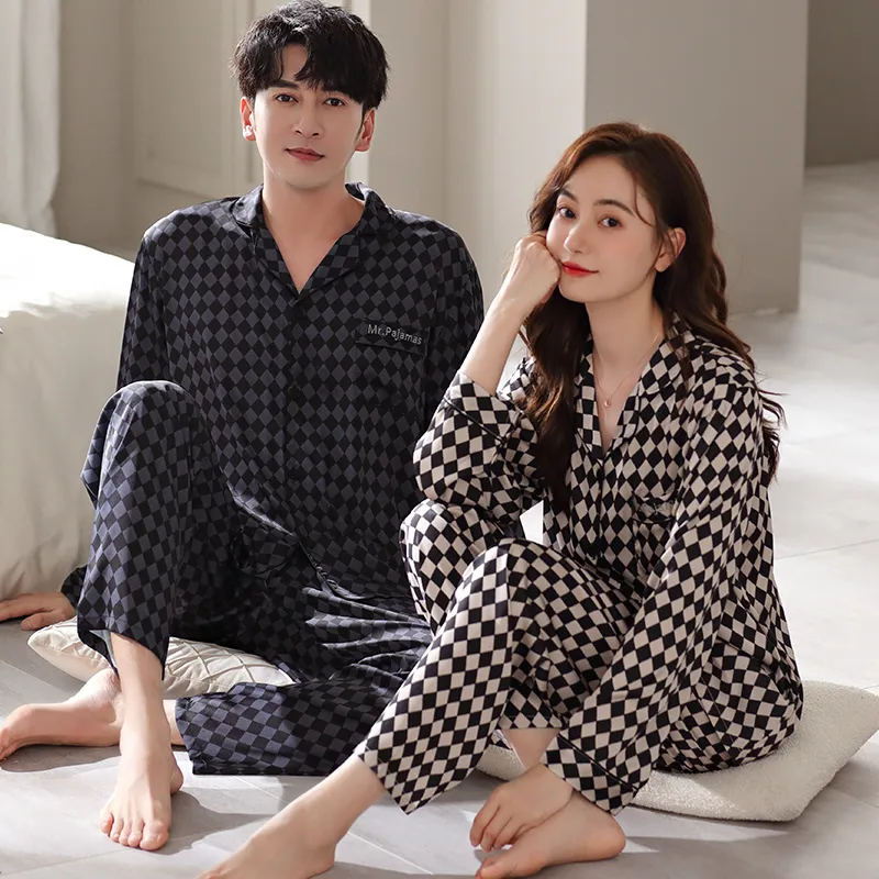 Qin Jing Pajama Set Unisex Houndstooth-5