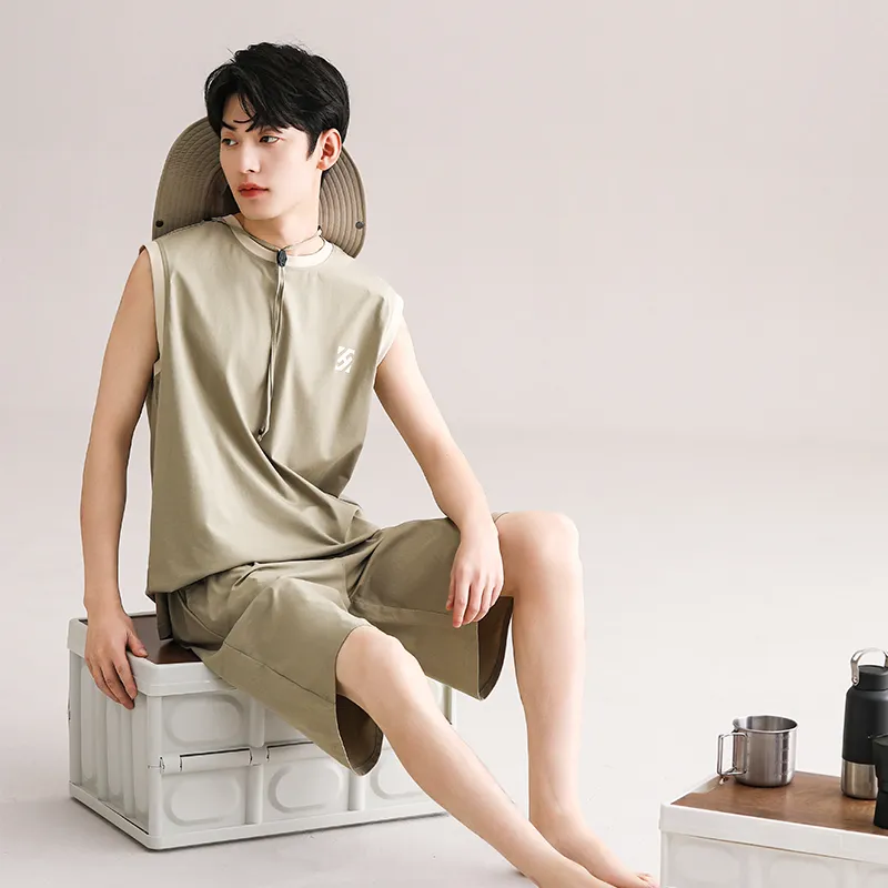 Qin Jing Pajama Set Men's Gift Box Set Light Green-5