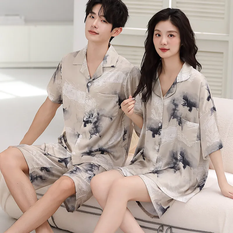 Qin Jing Pajama Set Unisex Gray-1