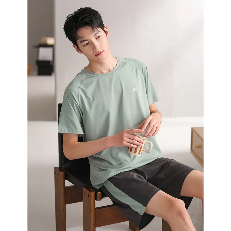Qin Jing Pajama Set Men's Gift Box Set Green-4