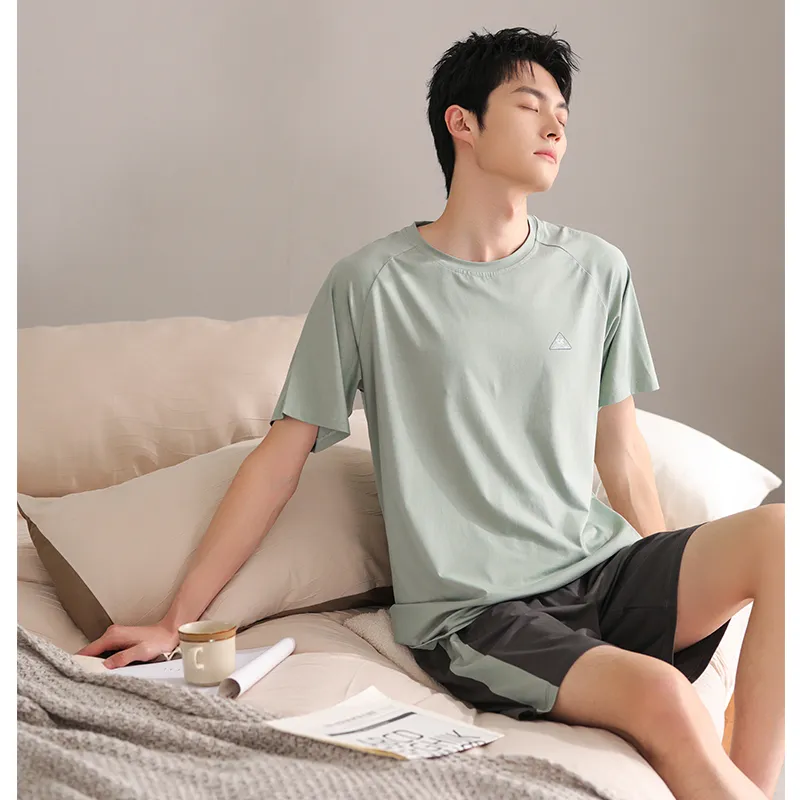 Qin Jing Pajama Set Men's Gift Box Set Green-5
