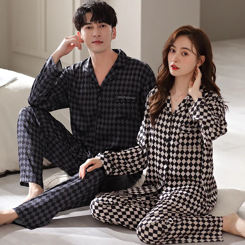 Qin Jing Pajama Set Unisex Houndstooth-4