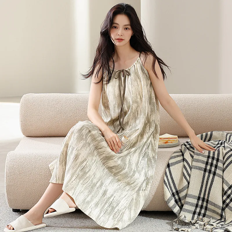 Qin Jing Nightgown Women's Green-6