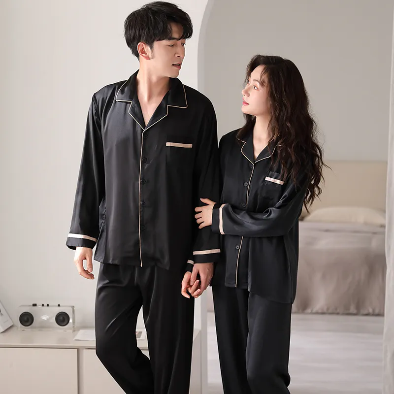 Qin Jing Pajama Set Unisex Elegant Black-6