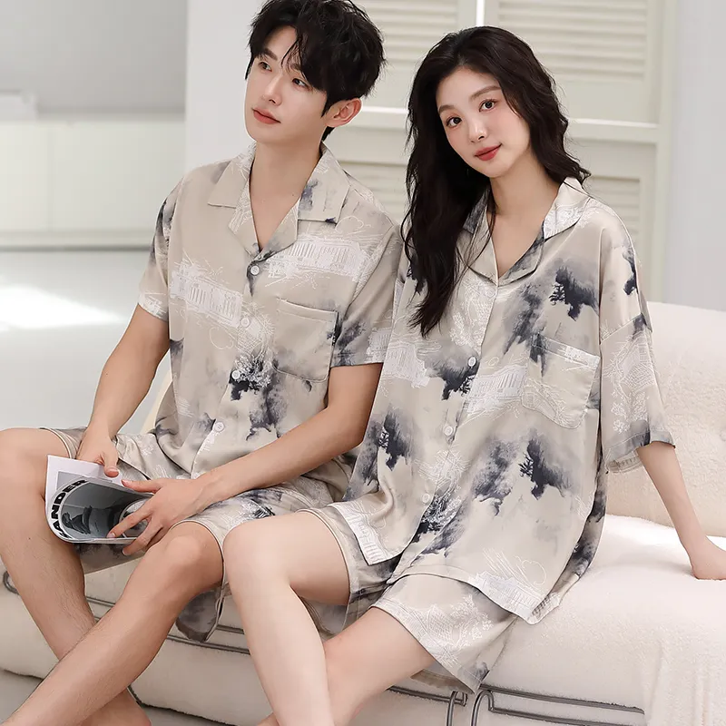 Qin Jing Pajama Set Unisex Gray-8
