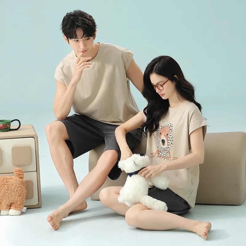 Qin Jing Pajama Set Unisex Coffee-7