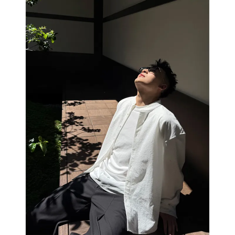 SANBAI STUDIO Shirts Unisex White-3