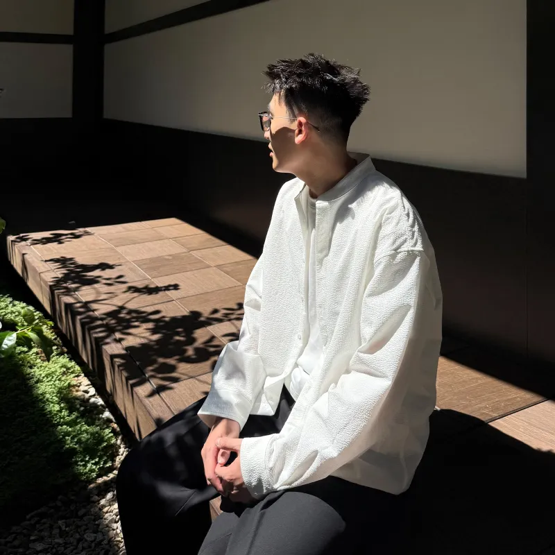 SANBAI STUDIO Shirts Unisex White-5