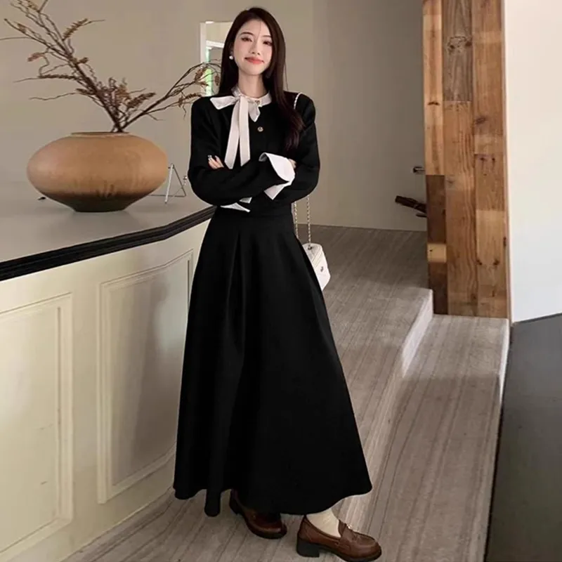 Pzhk Skirt Set Women's Black Set-4