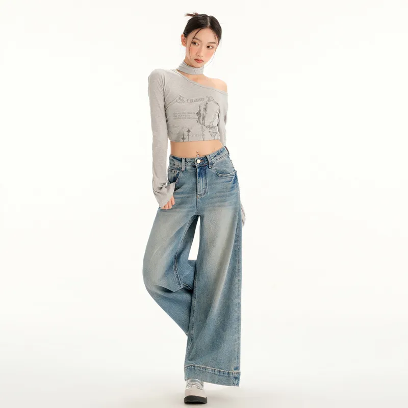 PZHK Jeans Women's Blue-4
