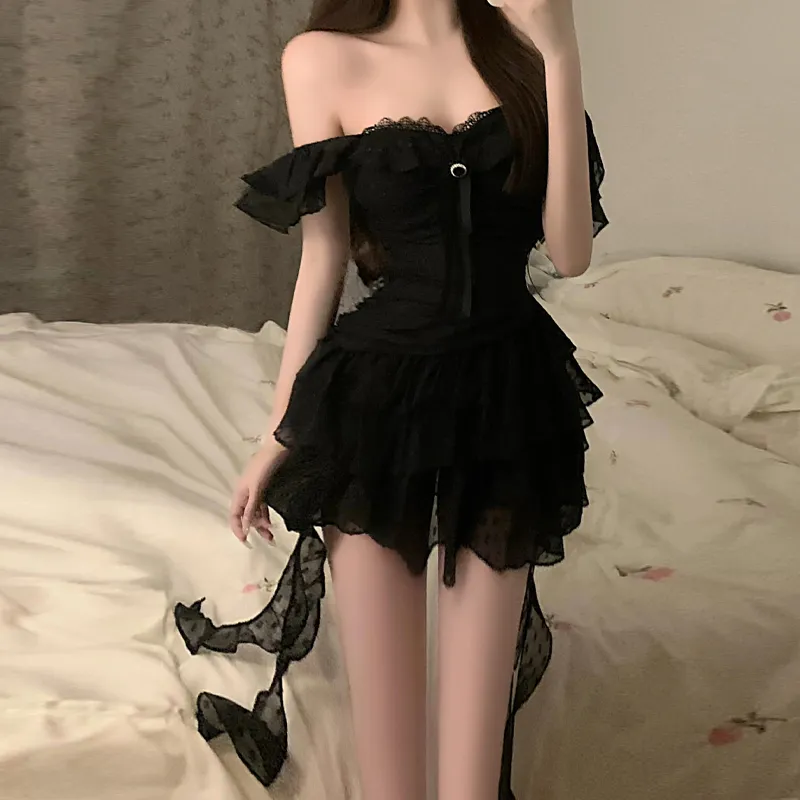 PZHK Sleeveless Dresses Women's Black Dress Shopping Bag-3